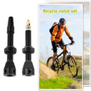 2pcs Bicycle Tubeless Valve Set CNC Machined Anodized Tool (44mm Black) Newly