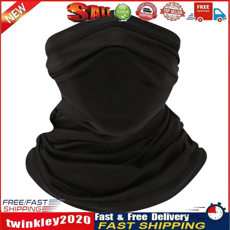 Cycling Camping Neck Tube Scarf Ice Silk Outdoor Running Bandana (black) Newly