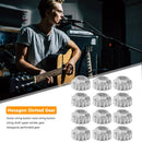 12pcs Guitar Hexagonal Open Gear Tuners 1/15 Ratio Guitar Instrument Accessories