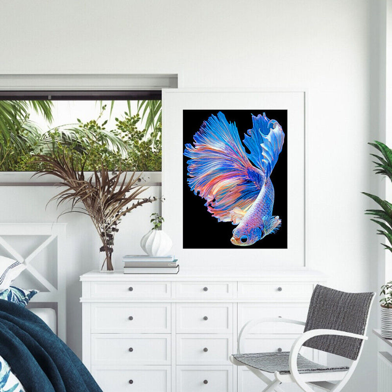 Guppy Canvas Paint By Numbers Oil Hand Painted DIY Drawing Kit Home Decoration