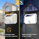 90LED Solar Outdoor Wall Light Waterproof 4-Sided Motion Sensor Garden Park Lamp