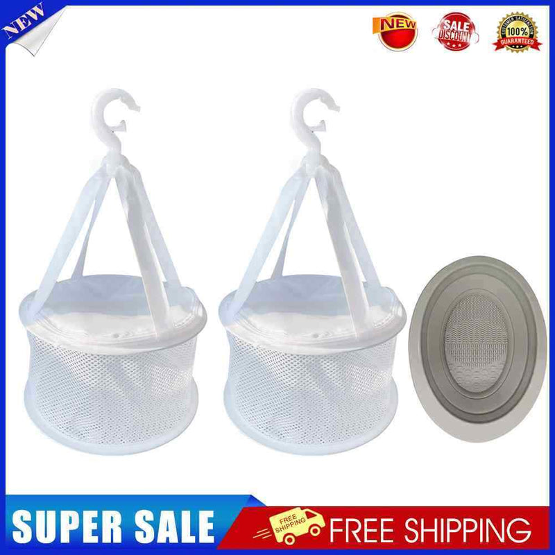 Foldable Beauty Tools Cleaner Combination Set Hanging Drying Rack Net for S