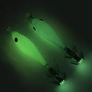 2pcs 7cm 4g Luminous Artificial Wood Shrimp Bait Hook Fishing Lures (Blue)