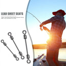 10pcs Lead Sheet Seat Double Swivels Quick Main Line Connectors Pin Ring Tackles