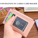 Korean Solid Color Wallet Female Mini Zipper Purse Card Holder Multi-slot Clu