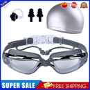 Waterproof HD Eyewear Adults Anti-fog Diving Goggles Earplug Kits (Grey)