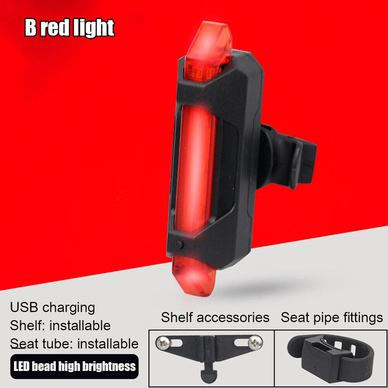 Bicycle taillight waterproof riding taillight LED USB rechargeable waterproof lam