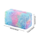 Gradient Color Finishing Bag Plush Cosmetic Bag Storage Case Makeup Pouch