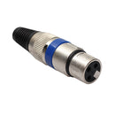 5 Pairs XLR 3-Pin Female MIC Female Audio Microphone Cable Connector Blue NG4S