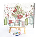 Bird Standing Vase Frameless Picture Oil Paint By Numbers Hand Painted Picture