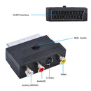 SCART Male to 3 RCA Female TV Adapter DVD Reorder Input Output Switch Converter