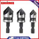 3PC1/4 Hex 5Flute 12-19mm Lower Drill for Wood, Metal, Quick Change
