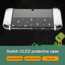 For NS OLED Transparent Glitter Protector Game Console Anti-Scratch Crystal