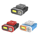 COB LED Sensor Headlamp Waterproof Headlight Clip-on Cap Torch Light (Grey)