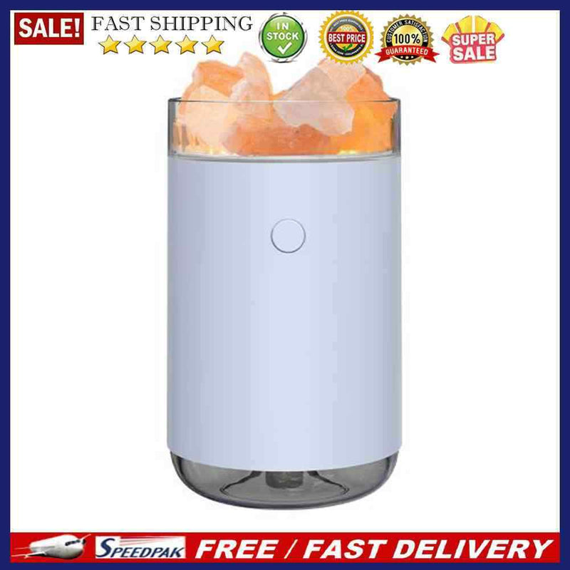 Crystal Salt Stone Humidifier Colorful Light Home Office Oil Cool Mist Diffuser