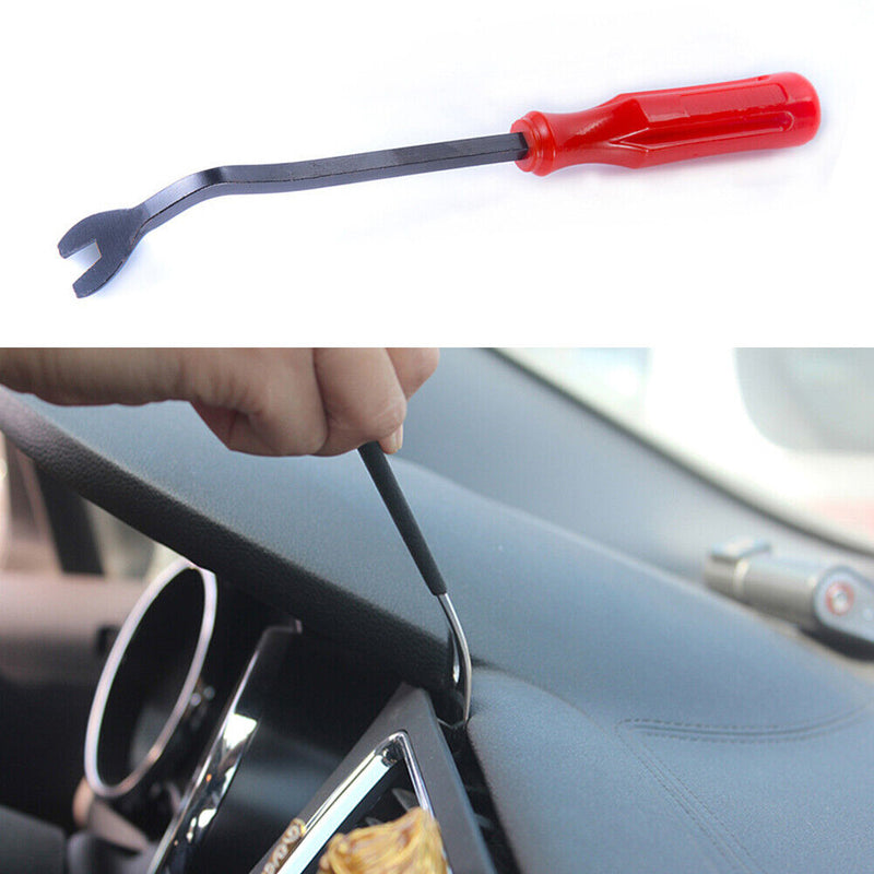 Car Door Panel Trim Clip Remover Plastic Fastener Upholstery Pry Tool Red 6 inch