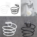 Iron Wall Mounted Hair Dryer Rack Bathroom Wall Holder Organizer (White) Newly