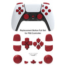 For DualSense Replacement Button Full Set for PS5 Controller Parts (Red)