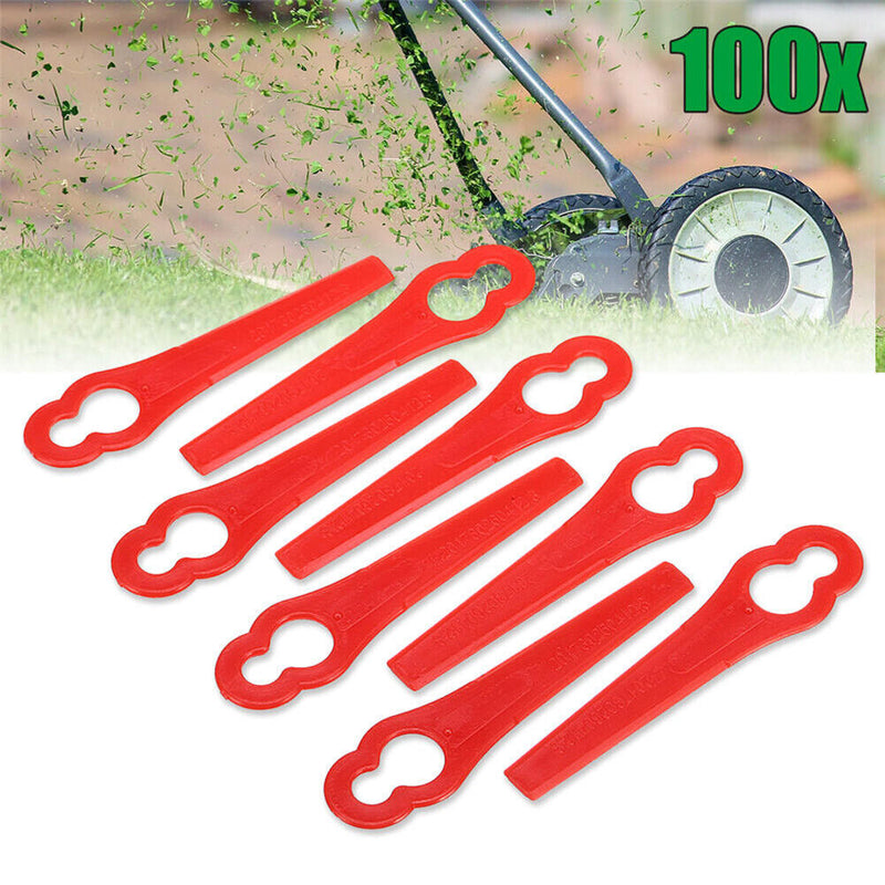 50pcs Plastic Gourd Shaped Lawn Mower Grass Trimmer Blade for Garden Tool Par