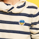 Ukraine Ukrainian Map Flag Symbol Round 12 Styles Clothes Pins(B)