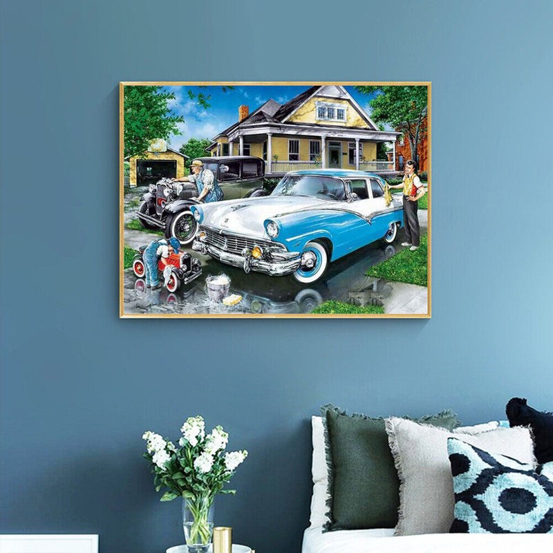 5D Full Round Drill Diamond Painting Kit Outdoor Vehicle Art Decor for Adults