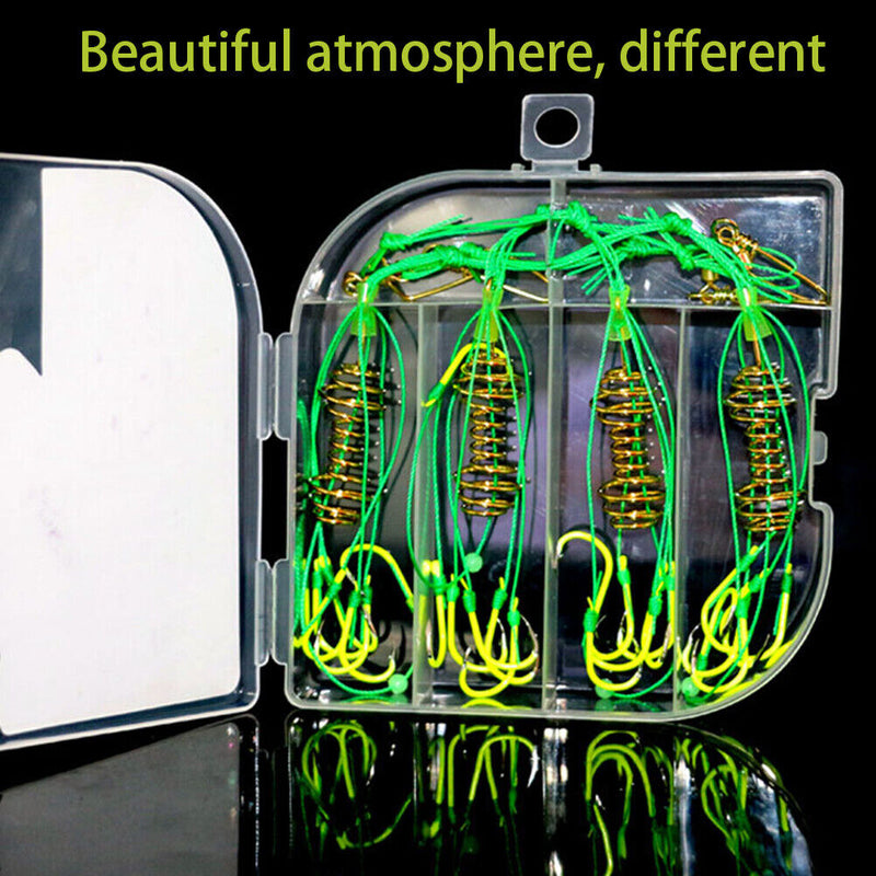 Barbed Fishing Hooks 4pcs Carp Fishhook Jig Set Carp Fishing Accessories Tackle