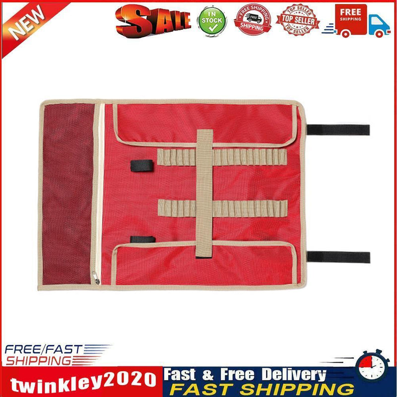 Camping Ground Nails Storage Bag Wind Rope Hammer Holder Bags (Retro Red) Newly