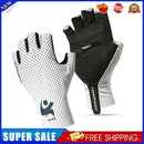 Half Finger Gloves Summer Sports Cycling Gloves for Men Women (White L)