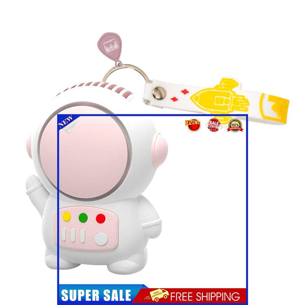 Mini Astronaut Fan Portable Bladeless Fan USB Rechargeable Battery (Pink)