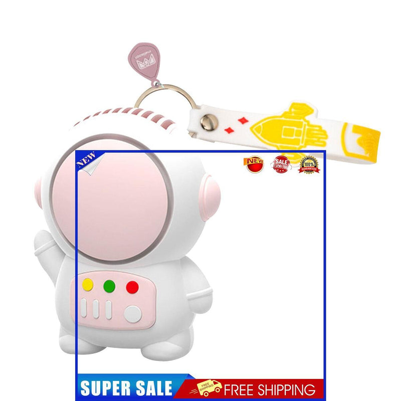 Mini Astronaut Fan Portable Bladeless Fan USB Rechargeable Battery (Pink)