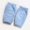 1 Pair Cotton Baby Smile Face Knee Guard Toddler Crawling Knee Pads (Blue) Newly
