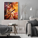 Violin Playing Oil Paint By Numbers Wall Art Posters Craft Kit Home Decor