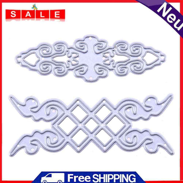 Thread Ornamental Design DIY Metal Stencil Scrapbook Craft Punch Mold
