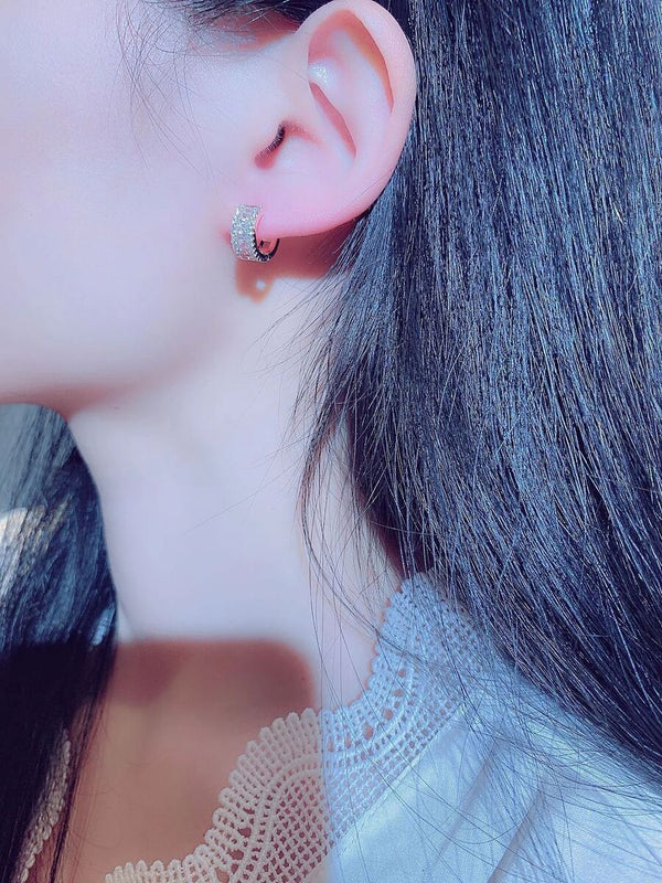 Eardrop Women Wedding Earrings Pendant Super Micro Inlaid Rhinestone Ear Stud