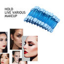 50pcs Eye Shadow Brush Double Sided Beauty Women Makeup Brushes (Blue)