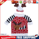 Christmas Deer Wine Bottle Decor Set Bottle Cover Clothes Cap Kitchen Decor