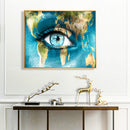Blue Eyes Oil Paint By Numbers Kit DIY Acrylic Painting on Canvas Frameless