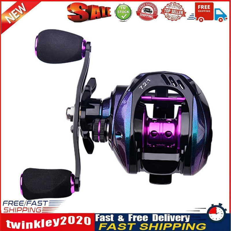 Metal Baitcasting Reel 4+1BB 7.2/1 Magnetic Brake Fishing Reels (Left) Newly