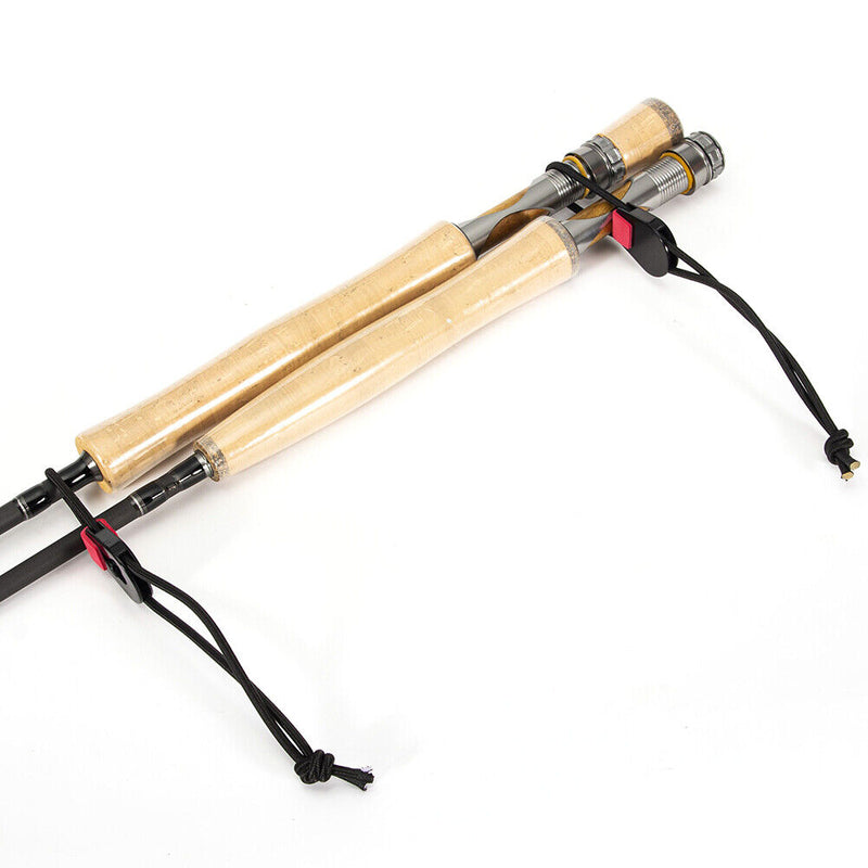 Elastic Fishing Rod Tie Strap Bungee Leash Pole Tie Down Wrap Band (4pcs) Newly