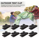 8pcs Tarpaulin Tent Canopy Clip Outdoor Wind Rope Clamps Awning Tighten Tools