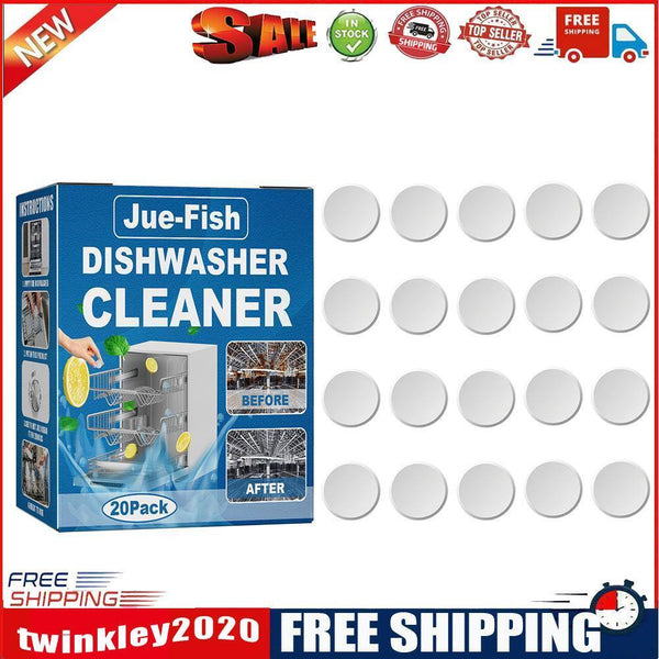 20x Dishwasher Washing Machine Cleaner Tablet Household Kitchen Dish Clean