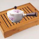 Portable Chinese Gongfu Kung Fu Tea Set Rotating Ceramic Teapot Teaware (M)