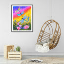 5D Kit Rhinestone DIY Colorful Dragonfly Full Round Drill Diamond Painting Cr