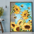 DIY Full Round Drill Diamond Paint Sunflower Mosaic Rhinestone Drawing Pictur