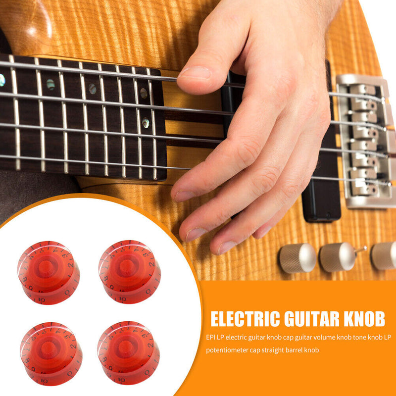 4pcs Electric Guitar Knob Cap Guitar Volume Tone Button Musical Instrument Pa