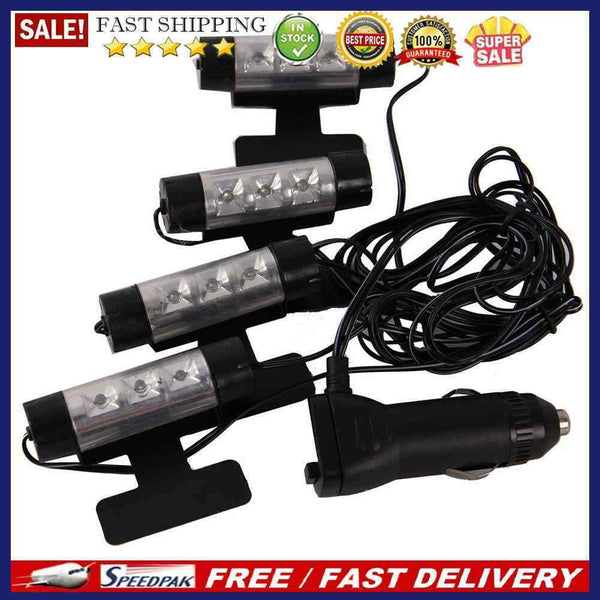 4 x 3LED Car Interior Accessories Decorative Atmosphere Lamp Light
