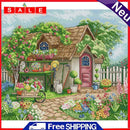 Summer Garden House 14CT Stamped Needlework Home Decoration Full Embroidery Kit