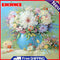 5D DIY Full Round Drill Table Flowers Cross Stitch Diamond Painting Home Decor