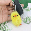 Real Mink Fur Ball Chick Duck Charm Phone Purse Pendant Chain V9T9 Key 5cm E5P4