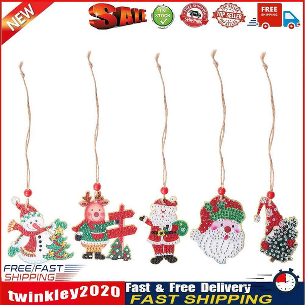 Double-sided 5D Diamond Painting Christmas Pendant Xmas Trees DIY (GP002) Newly